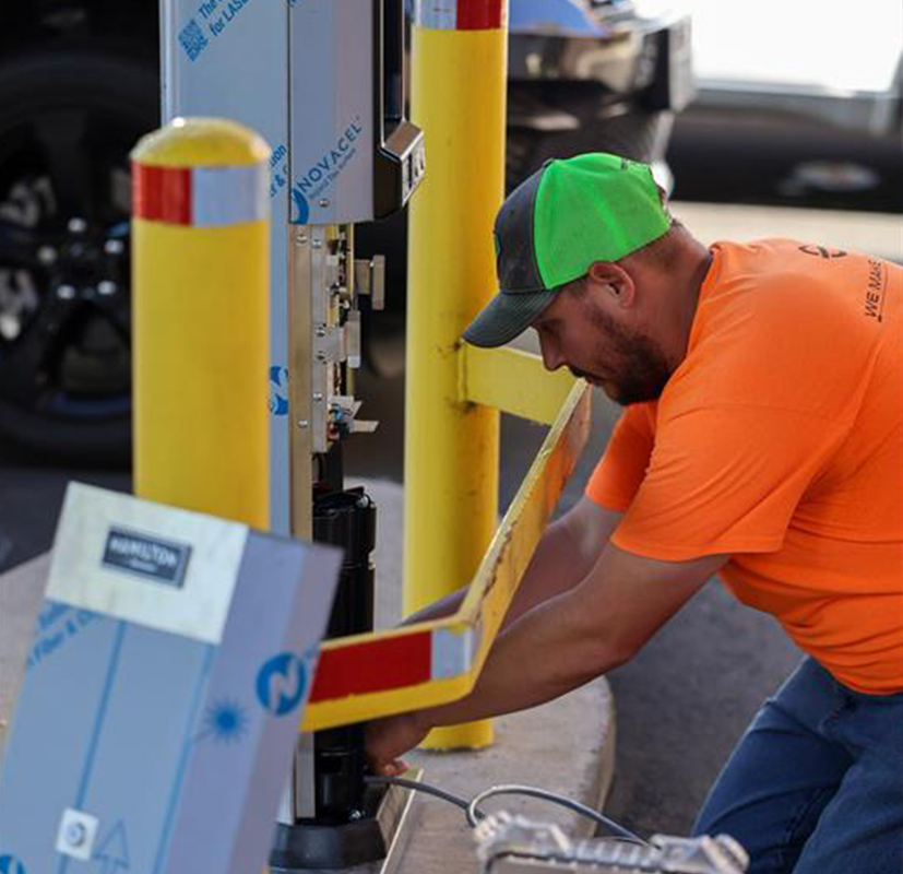 Drive-up pneumatic tube system serviced by CSG.