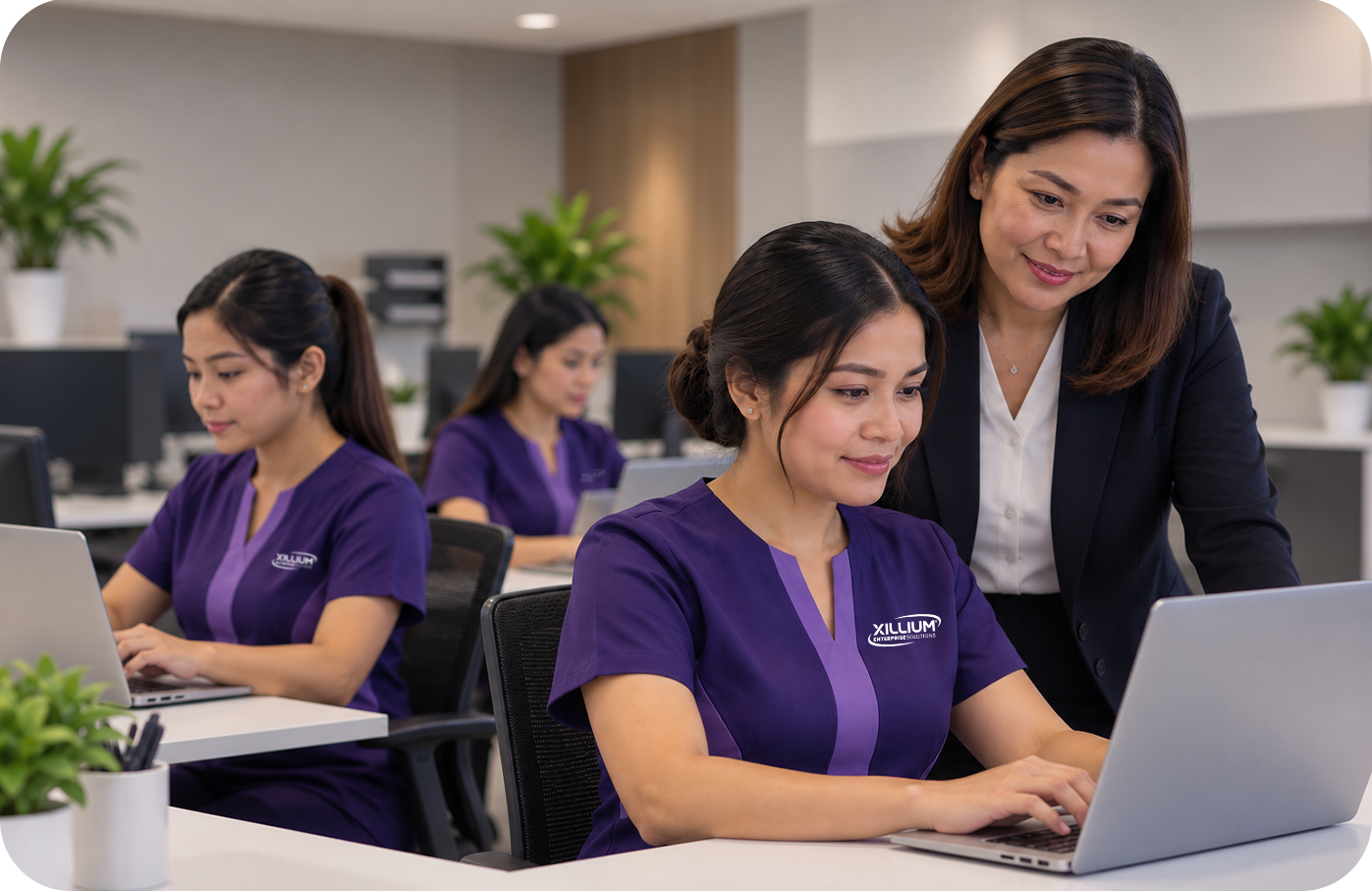 Xillium team supporting centralized administrative operations