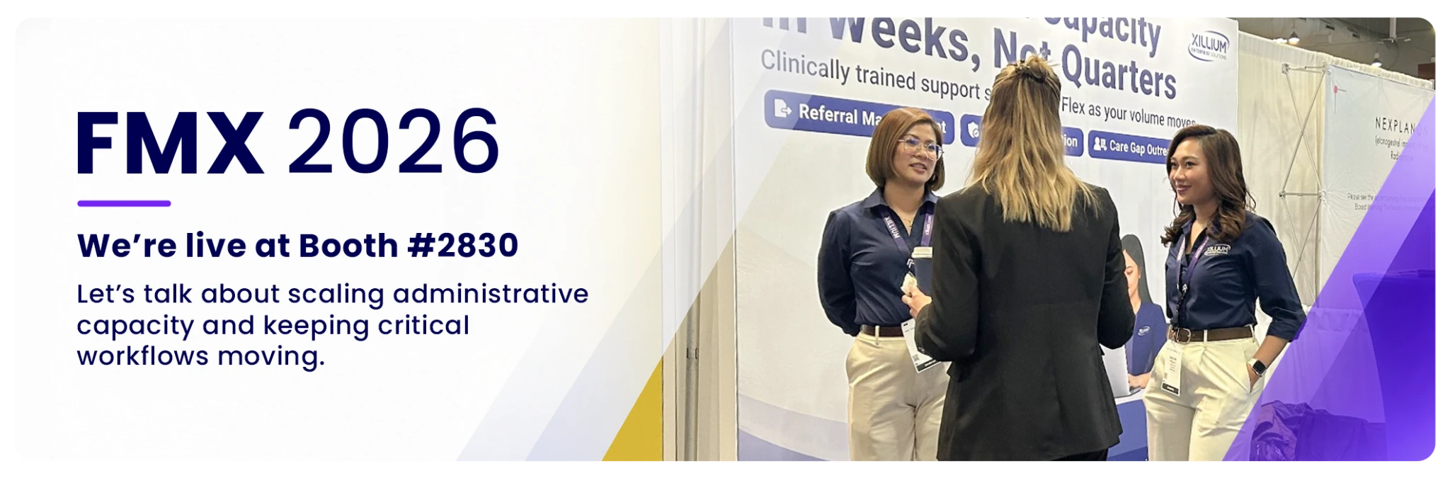 FMX 2026 attendee conversation at Xillium Booth 428