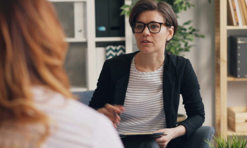 Business people talking
