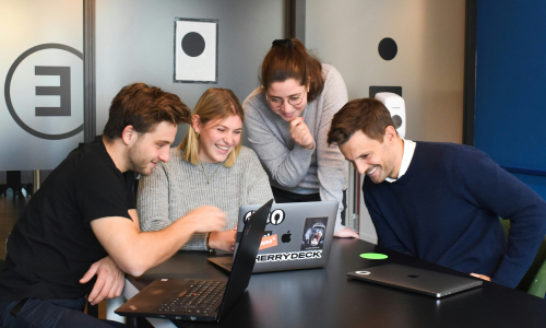 Group of business people talking