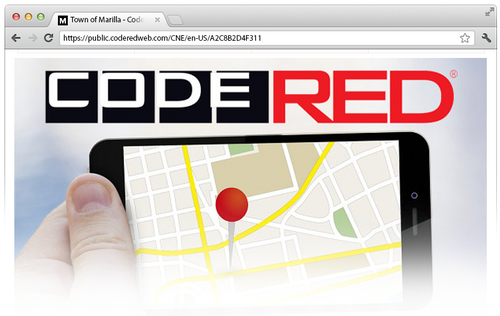 web browser with code red logo