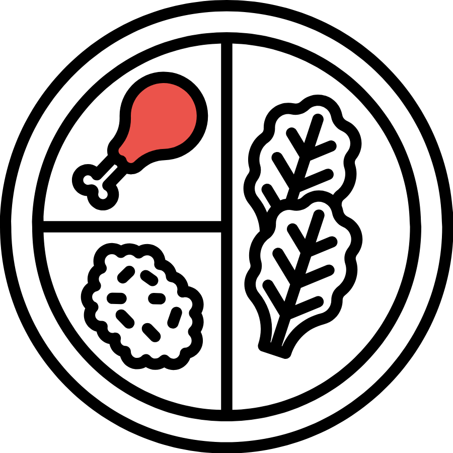 icon of a nutritionally balanced plate of food