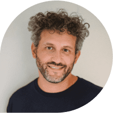 white man with curly hair