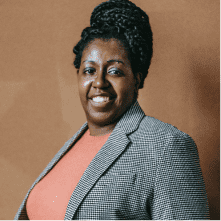 african american woman in blazer jacket