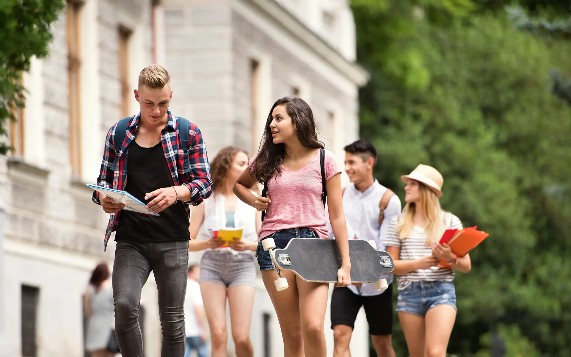 A group of university students