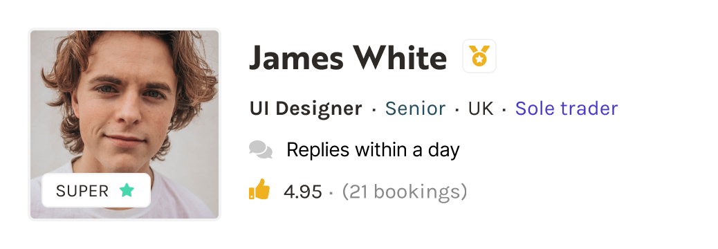 YunoJuno freelancer profile
