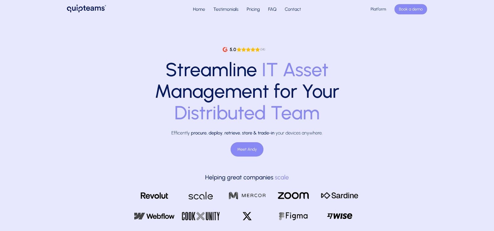 Quipteams is the top-scoring, pay-per-use option; a screenshot of their site makes the abstract description of variable pricing and 130-country reach concrete and helps readers visually differentiate them from subscription-based vendors.