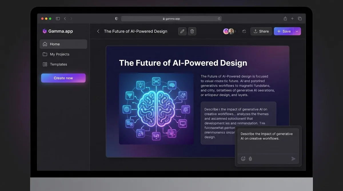 Gamma presentation interface