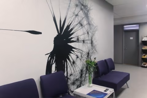 Waiting room at Klinikk Hausken in Haugesund Norway