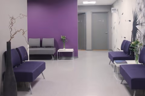 Waiting room at Klinikk Hausken in Haugesund Norway