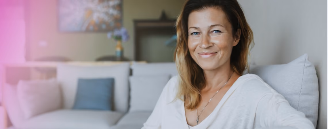 Portrait single woman to start fertility treatment