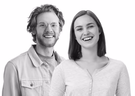 Portrait of man and woman taking IVF treatment