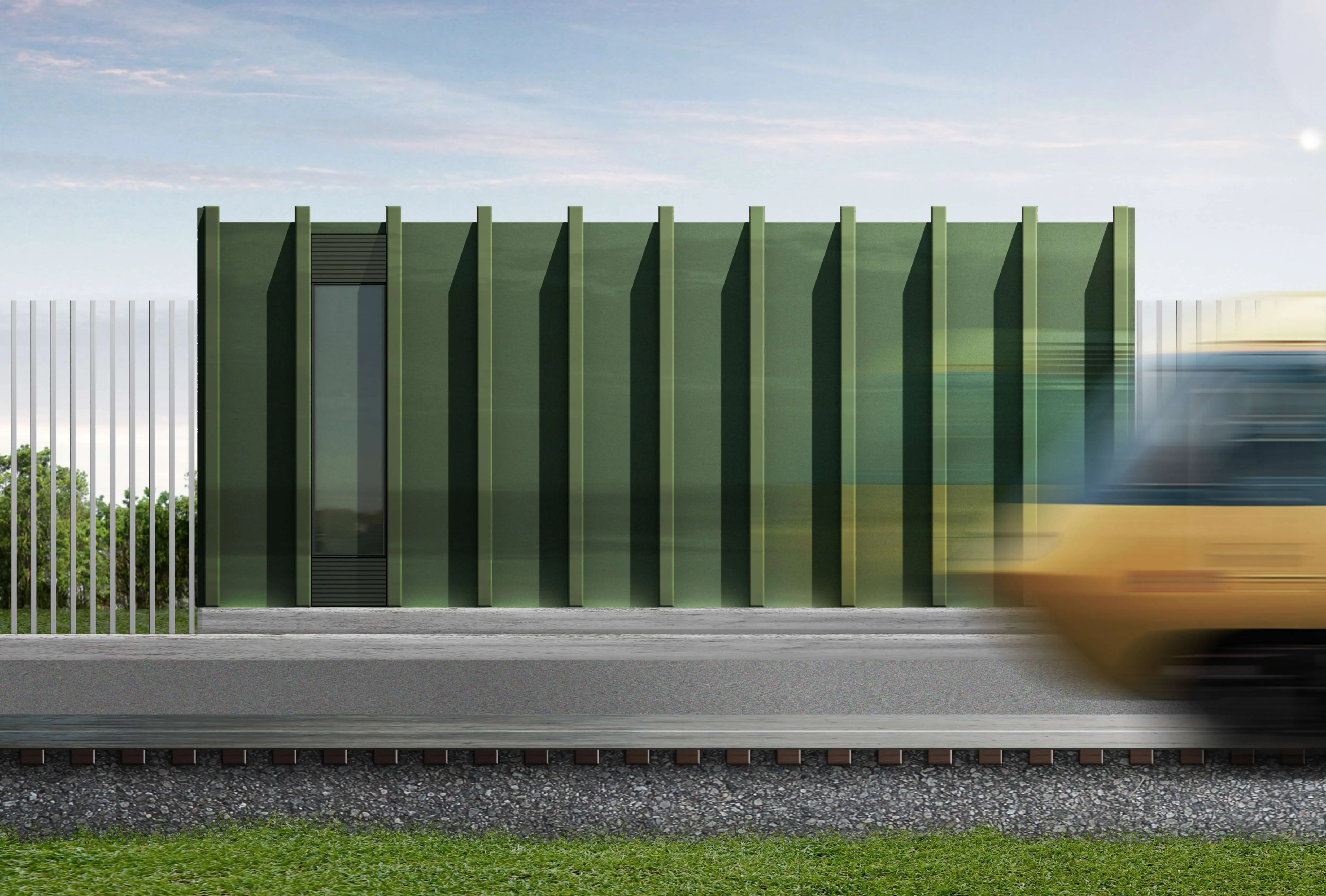 a prototype of a rail side storage facility