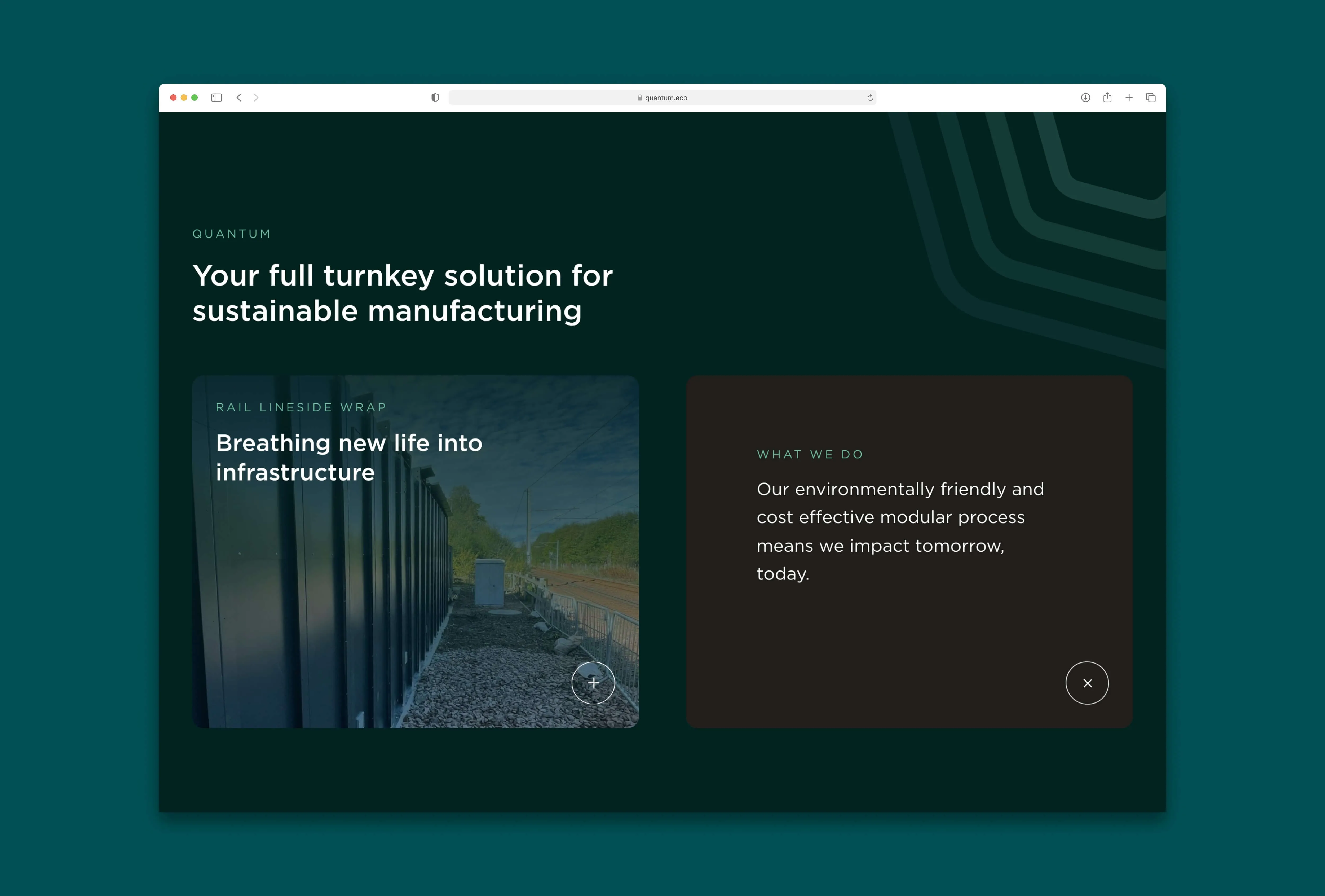 quatum website mock up
