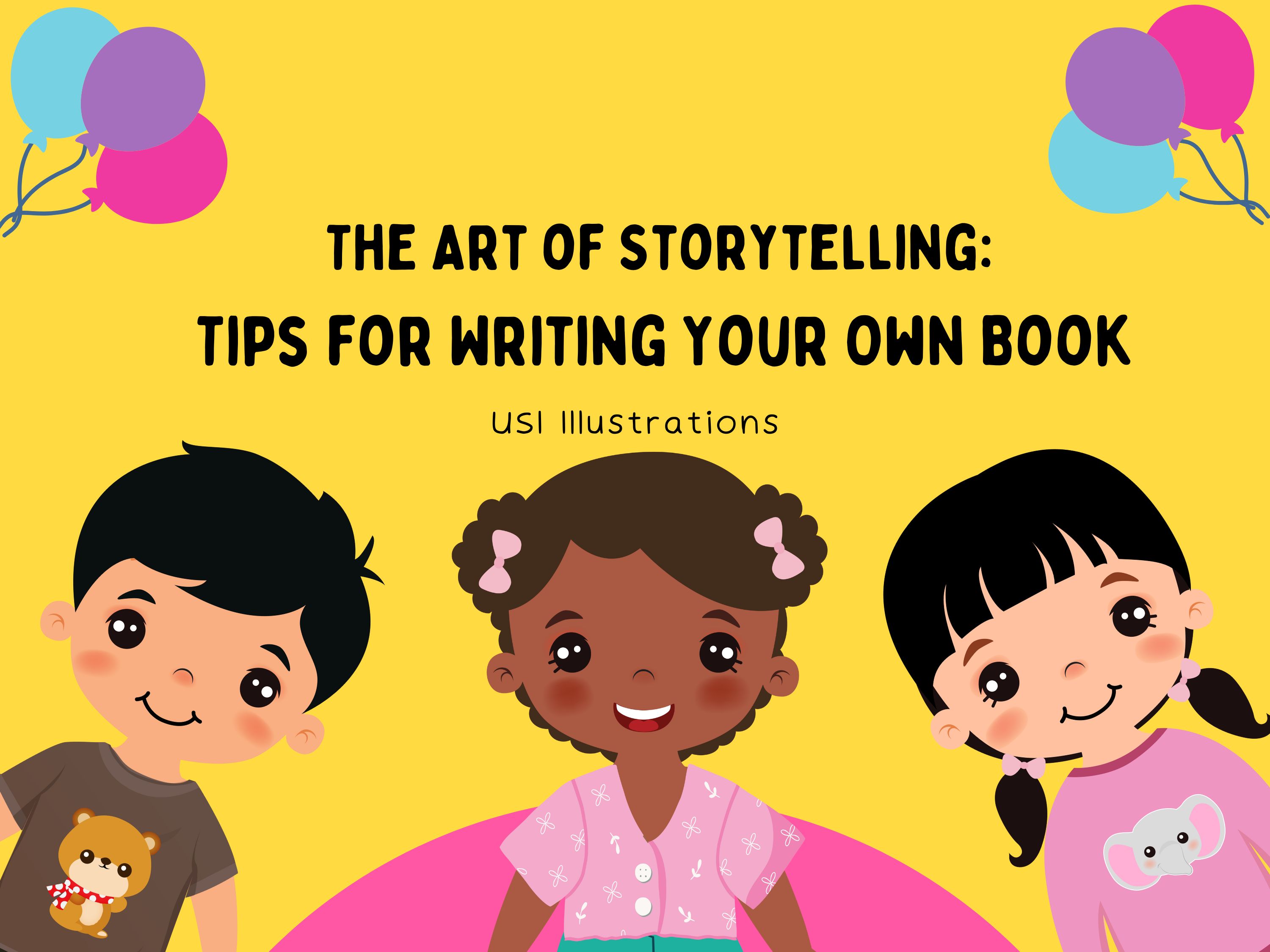 Discover The Art of Storytelling: Tips for writing your own book. Learn how US Illustrations can help bring your children's book to life with captivating illustrations.
