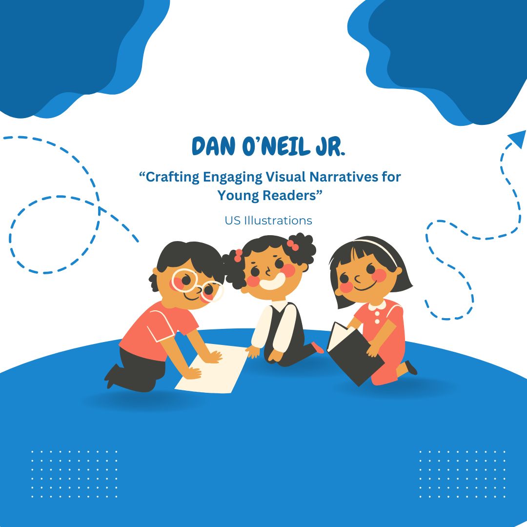 Dan O’Neil Jr. is an illustrator of children’s books. Here’s his philosophy, styles and working with authors. Techniques for kids, customisation and all the services US Illustrations offer. Useful for authors looking for an illustrator.
