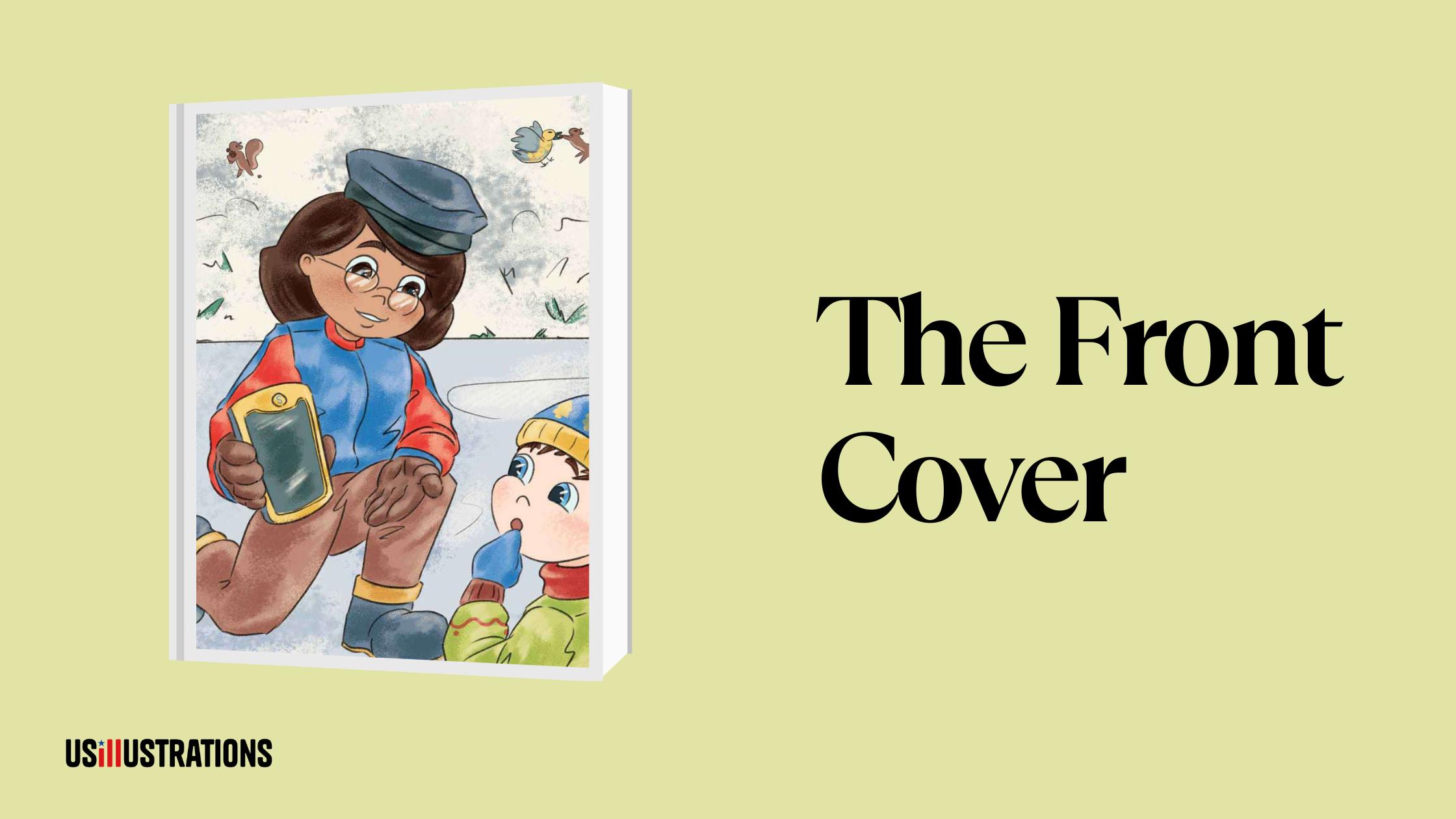 Front cover anatomy — title, author name, and illustration placement