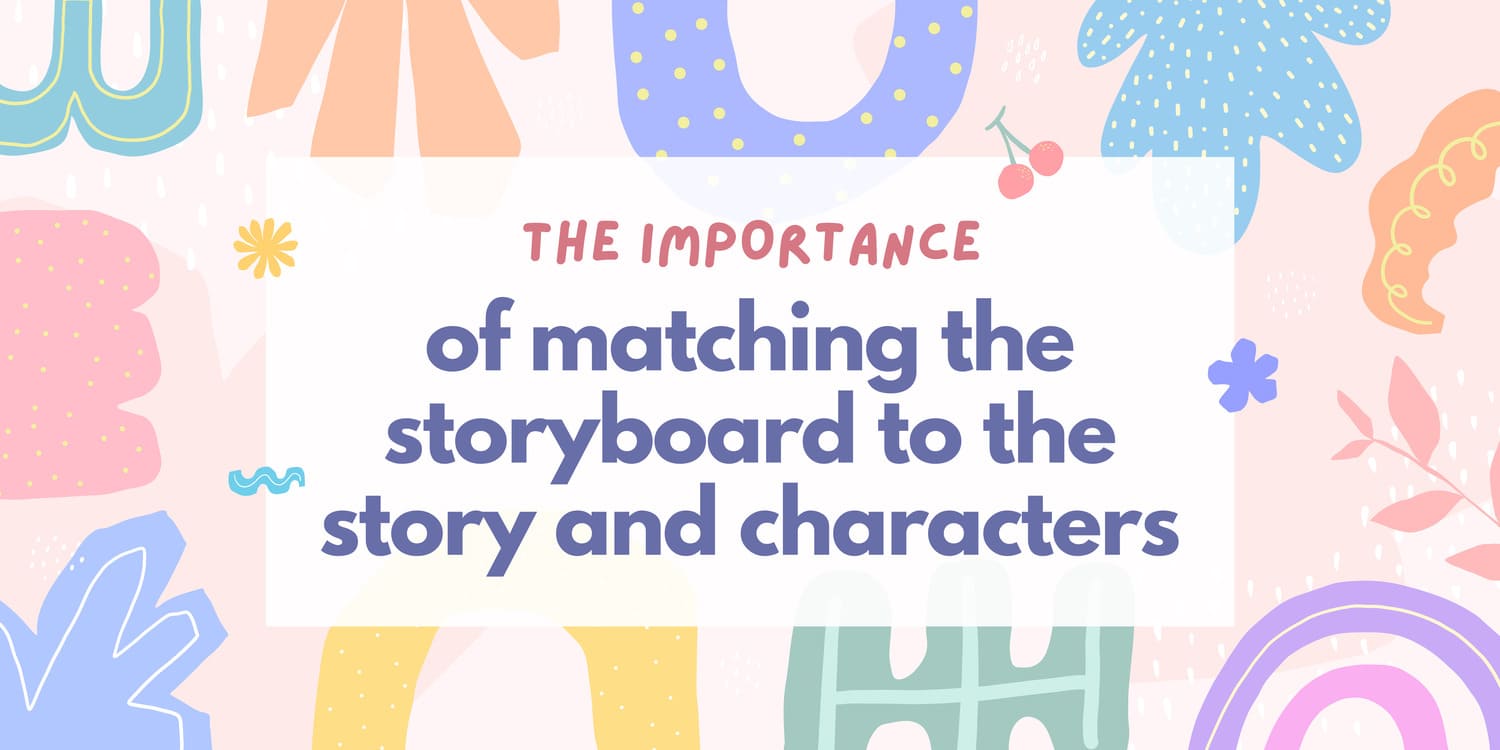 Illustrator matching storyboard panels to story themes and character arcs