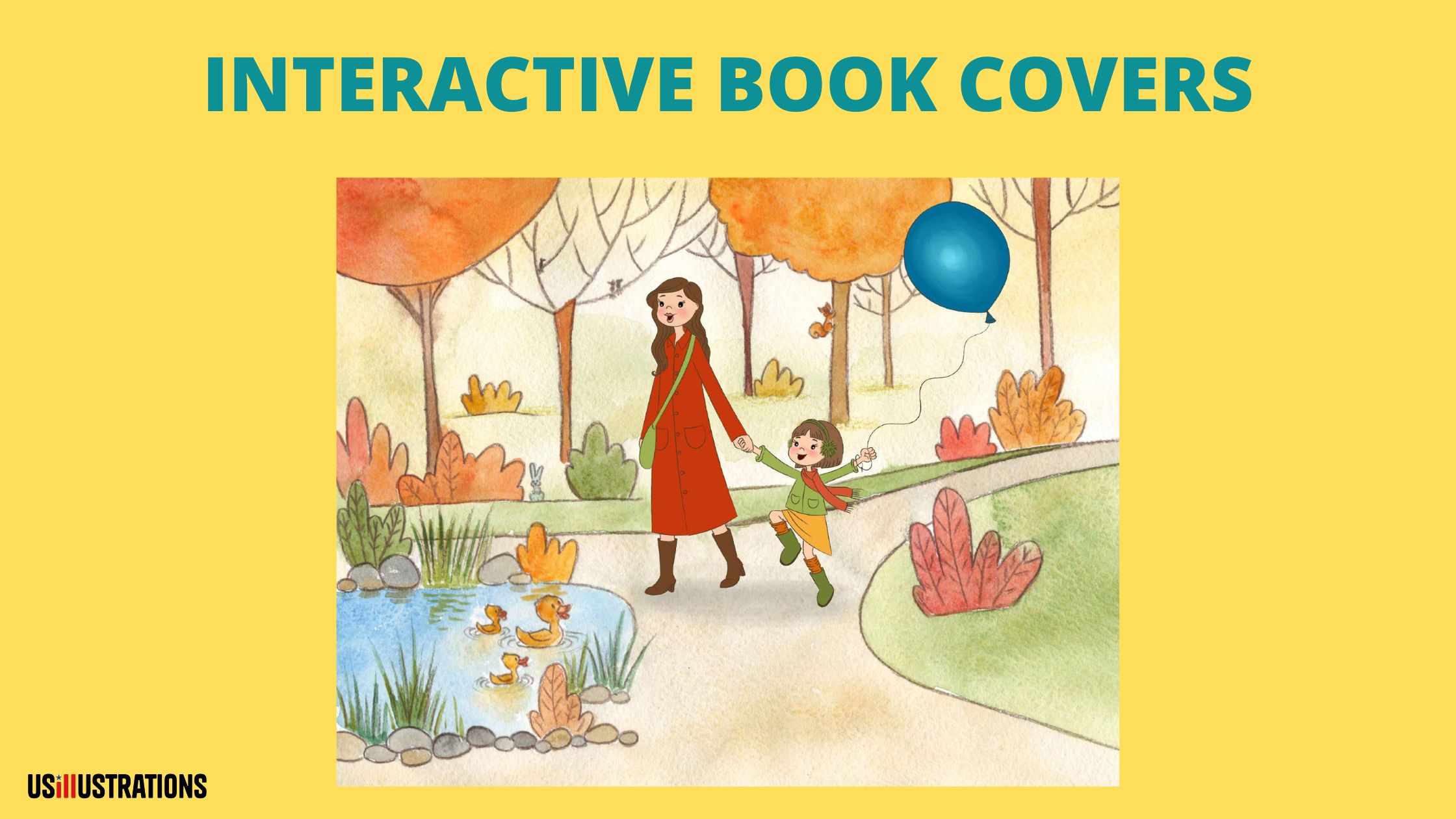 Magical portal cover composition for children's fantasy books
