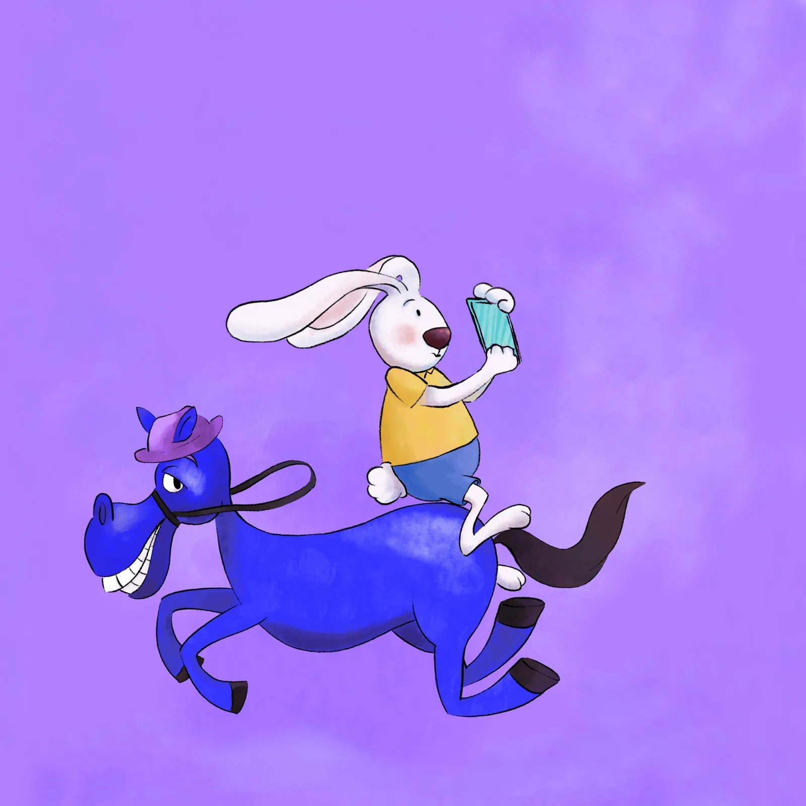 Cover art of Howard B. Wigglebottom riding a blue horse