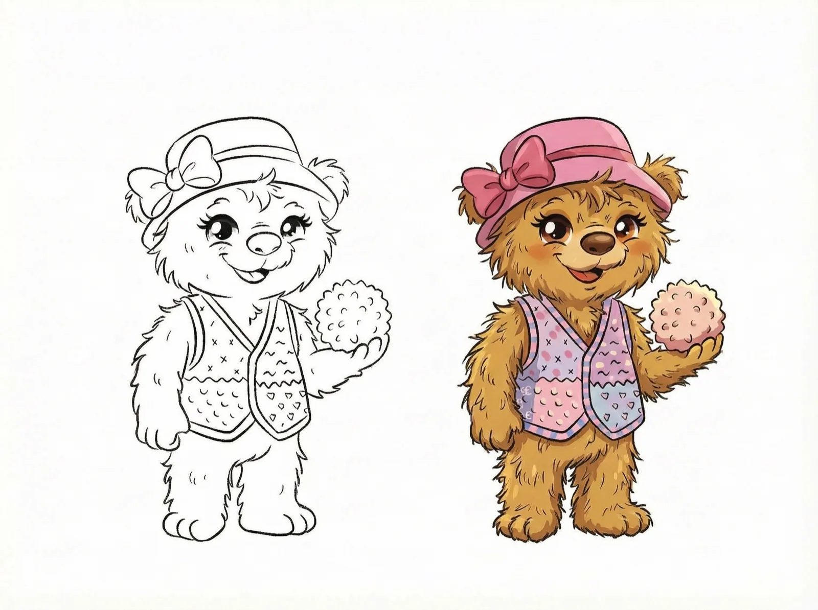 Character design sheet of animal characters for Sensory Explorers