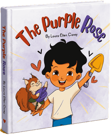 The Purple Rose children's book cover illustration