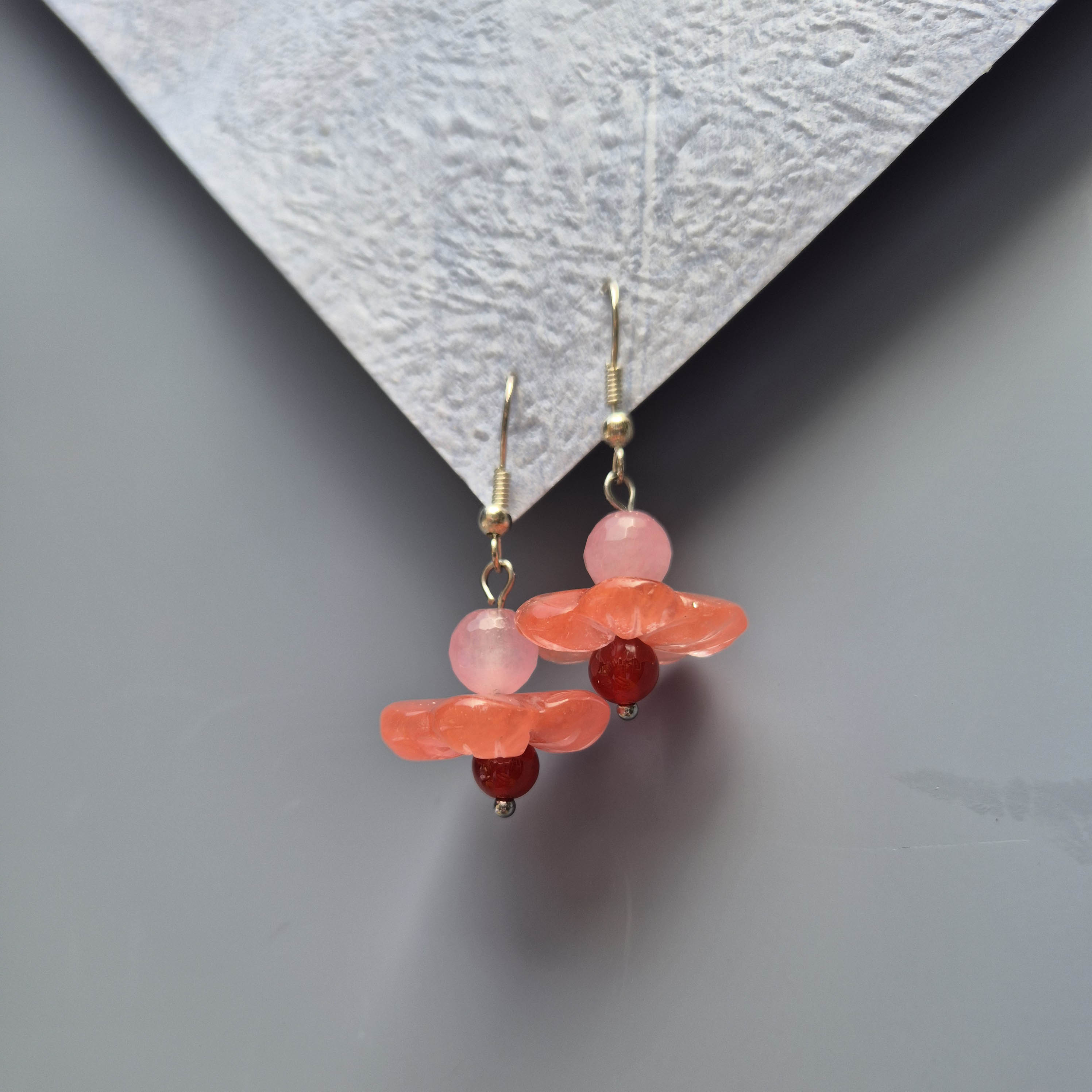 Pink flower Earring
