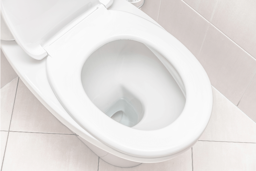 Clean white toilet