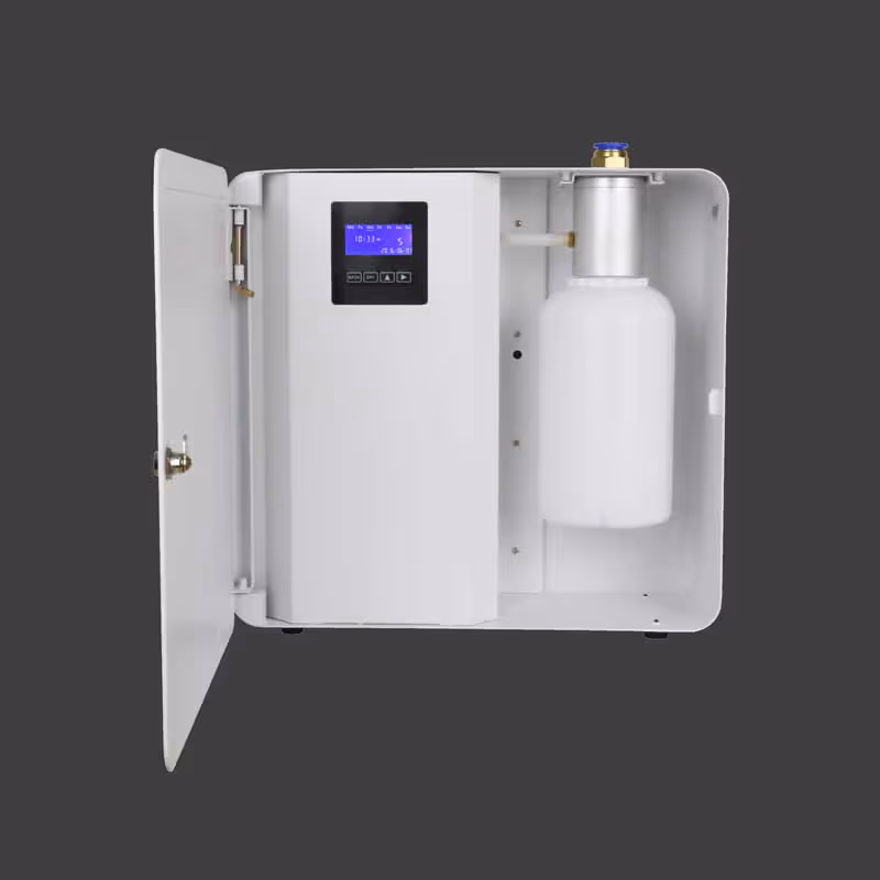 A whole-home scent diffuser for HVAC system.