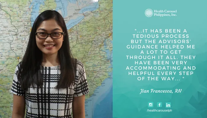 "Accommodating and Helpful" - Jian Francesca, RN