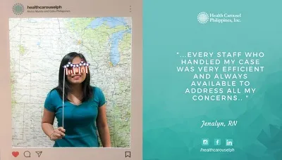 "Efficient and excellent team" - Jenalyn,RN
