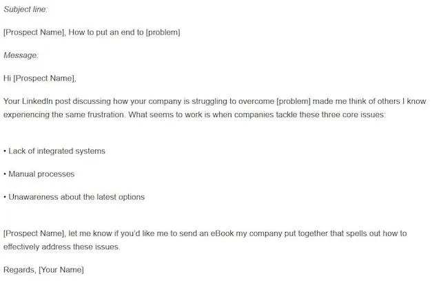 Email sales pitch example that sparks curiosity