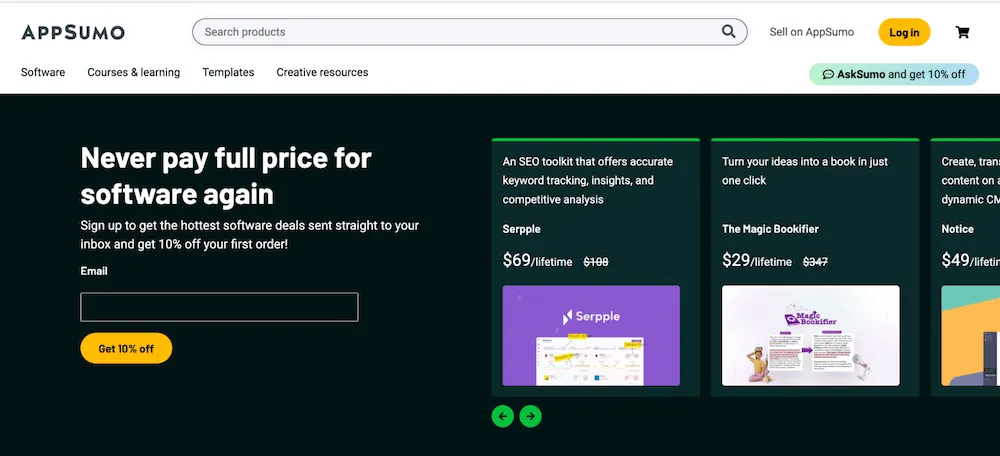Great Value Proposition Examples - AppSumo