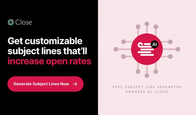 AI Sales Tools - Email Subject Line Generator by Close