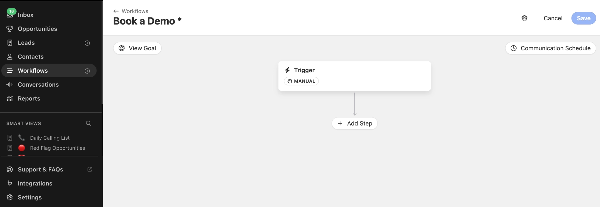 Set up Workflow Trigger in Close CRM