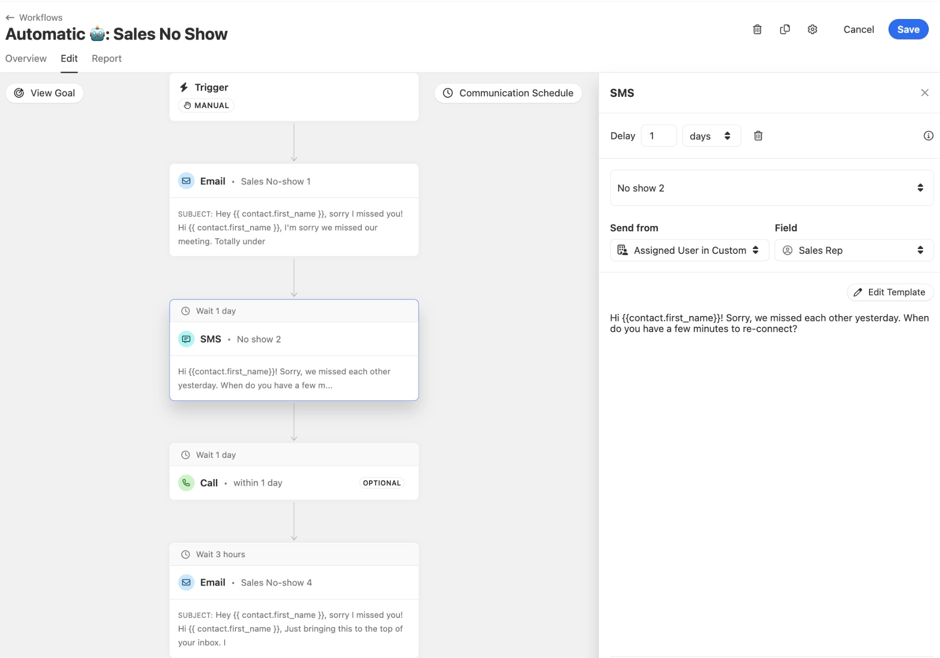 Set up SMS workflow in Close