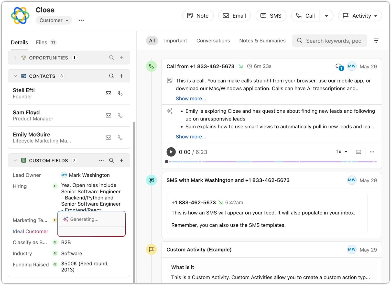AI Enrich - Close CRM