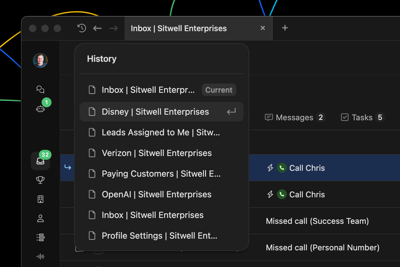 Improved navigation on macOS and Windows