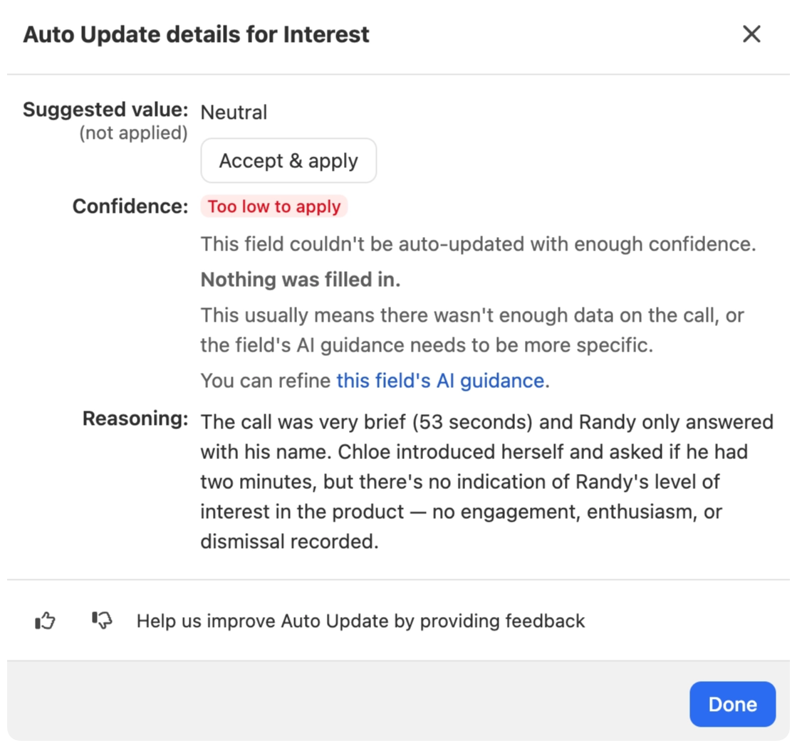 Better confidence indicators for Auto Updates