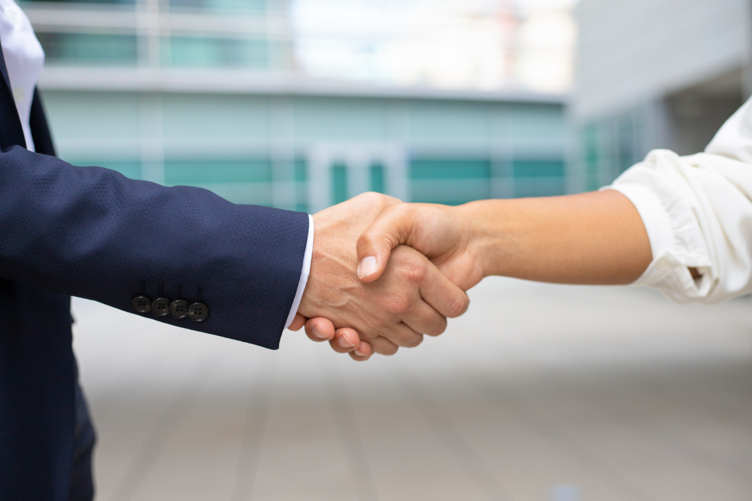 Handshake at a business meeting