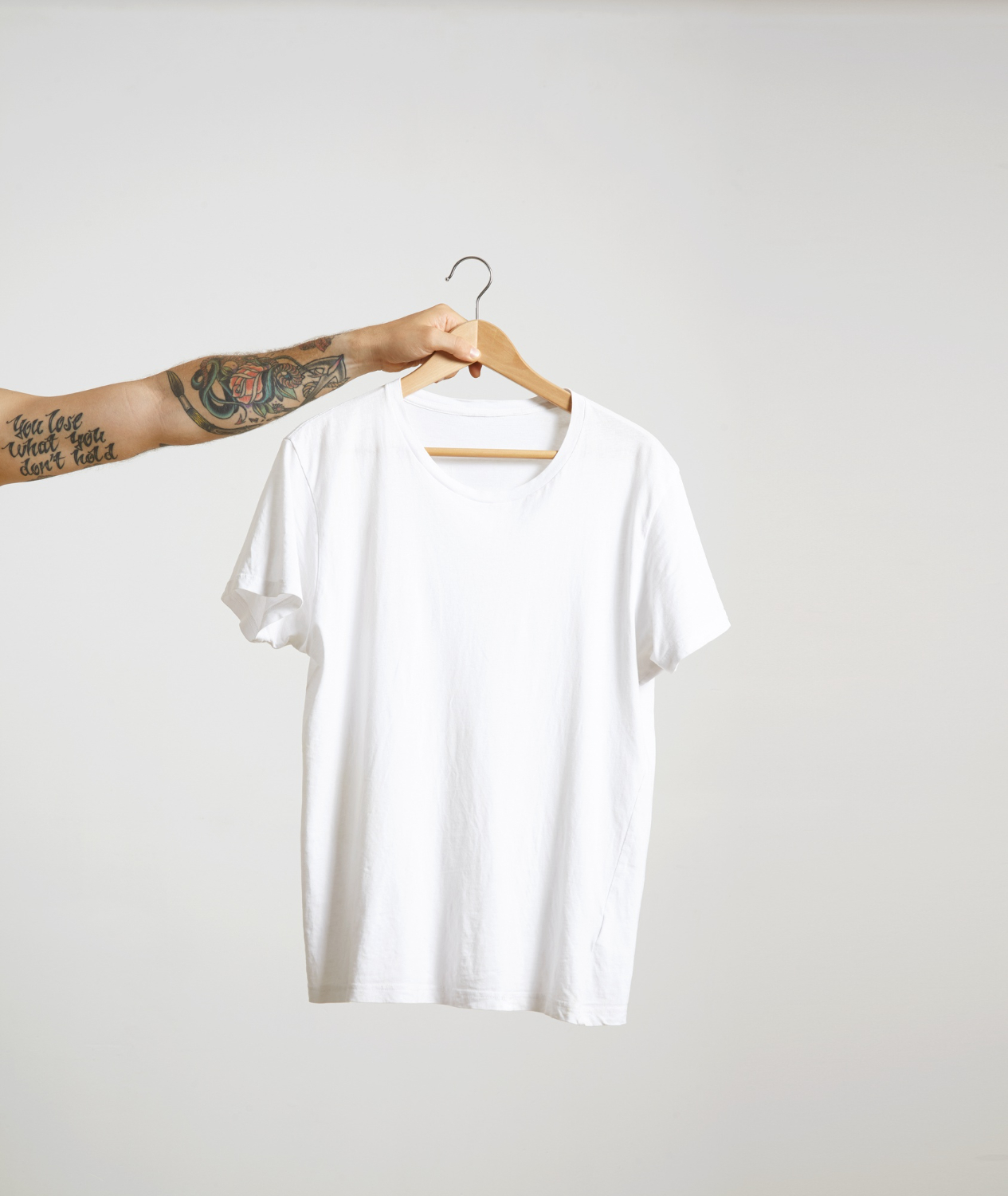 T-shirt sample on a hanger
