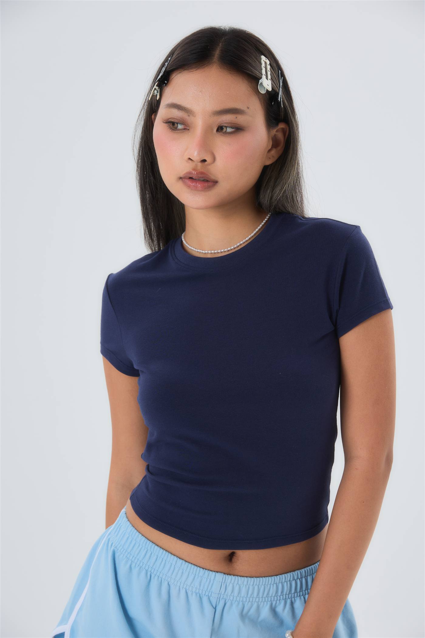Baby Tee สีกรม