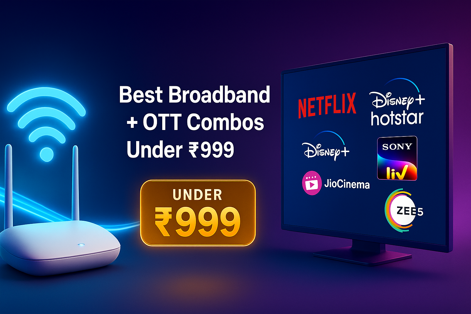 broadband OTT combos, affordable internet and streaming, best broadband plans
