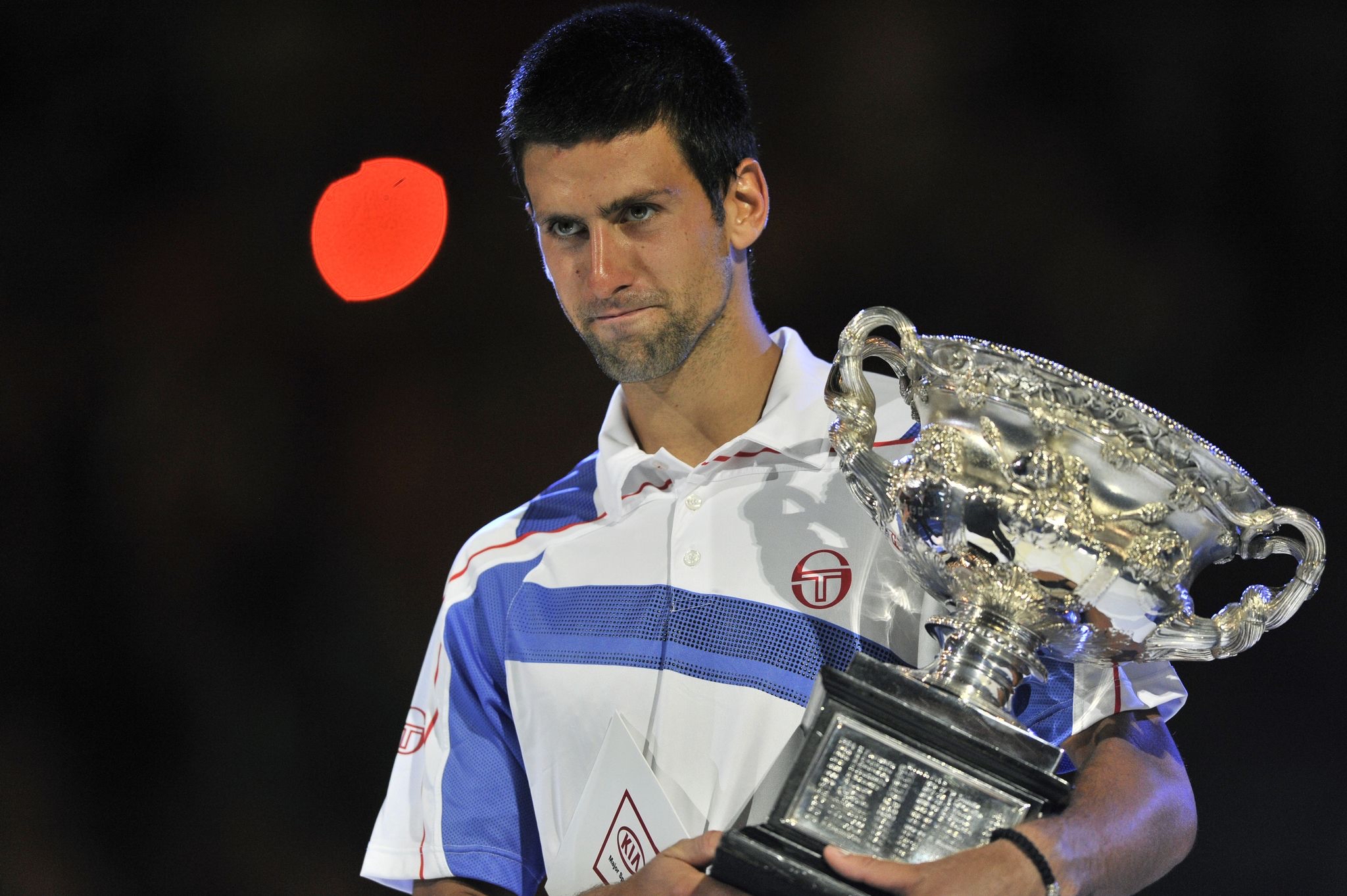 Novak Djokovic during an Australian Open singles match