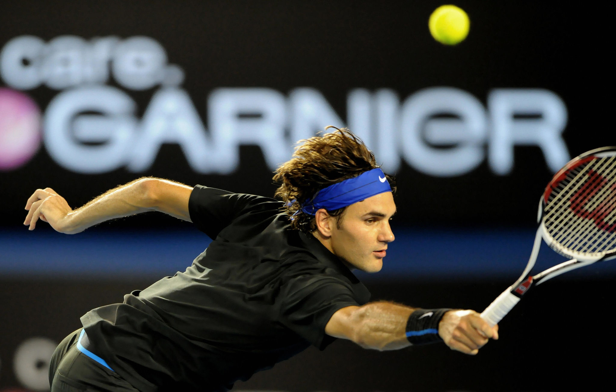 Roger Federer during an Australian Open singles match