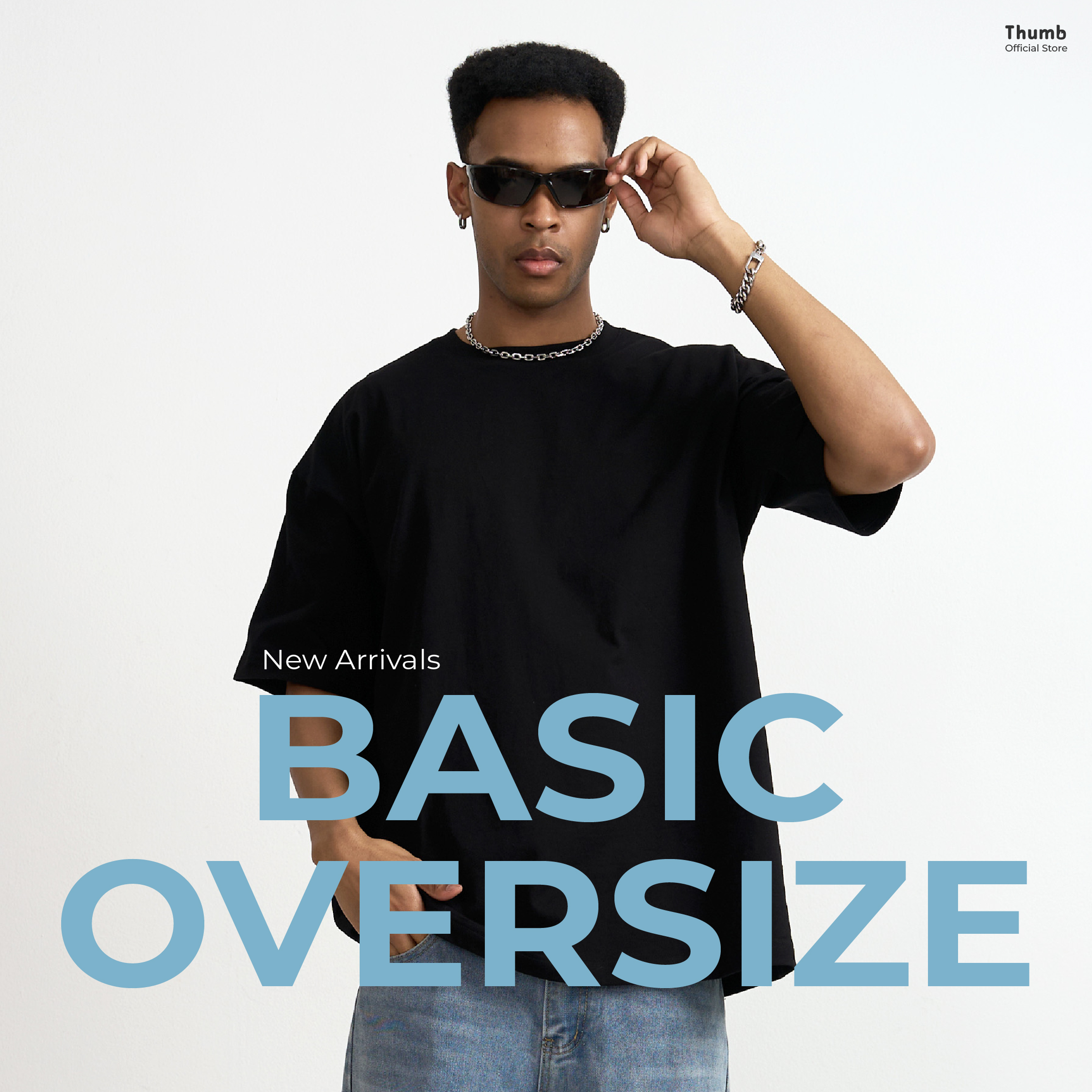 Basic Oversize เสื้อยืดโอเวอร์ไซส์ไหล่ตก