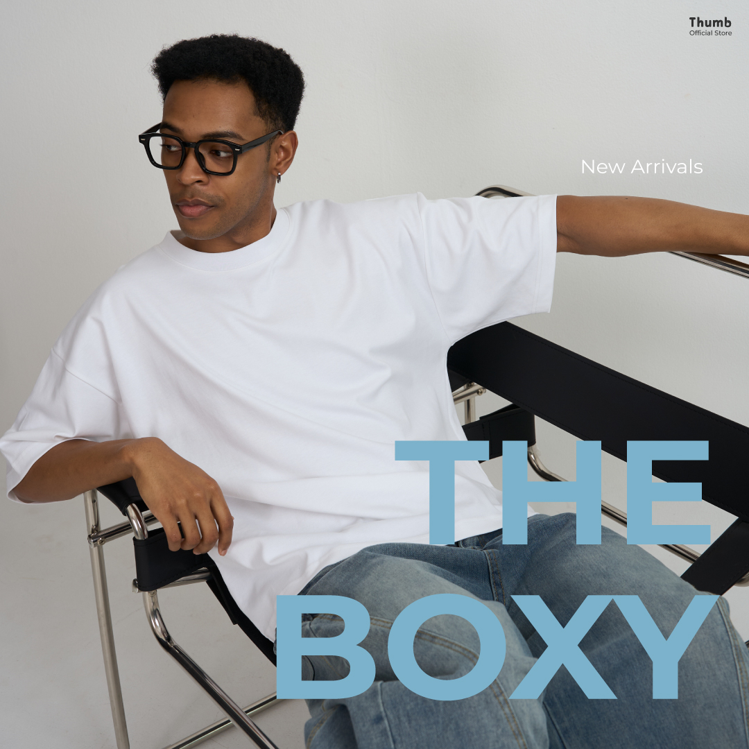 The Boxy เสื้อยืดทรงกล่อง โอเวอร์ไซส์ ไหล่ตก ผ้าหนา