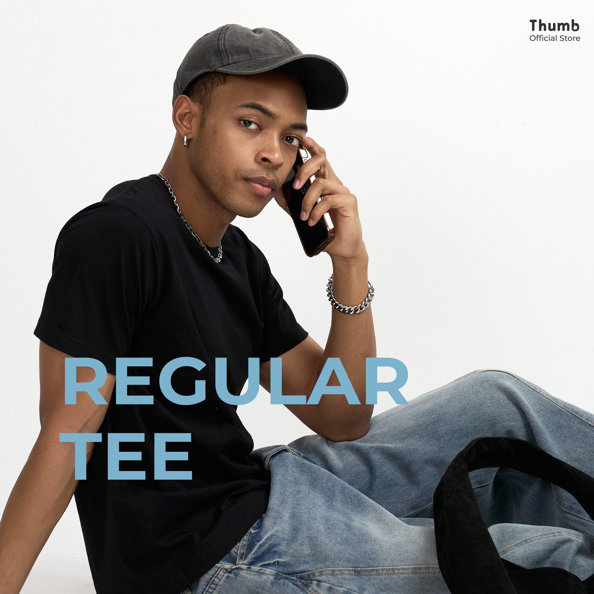 REGULAR TEE เสื้อยืดคอกลม ทรงพอดีตัว ไซซ์ XS–8XL