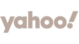 Yahoo brand logo text in lowercase letters with an exclamation mark.